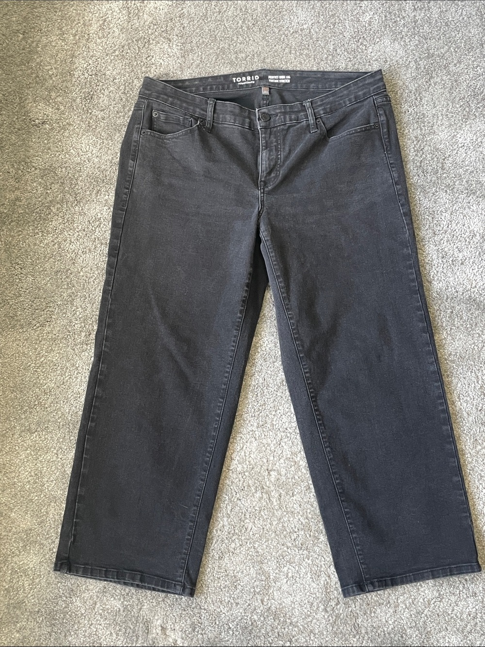 VGC Torrid Perfect Wide Leg Vintage Stretch Black Jeans - Size 12S